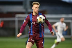 Stenhousemuir striker Corey O'Donnell scored a hat-trick against Dumbarton (Photo: Michael Gillen)