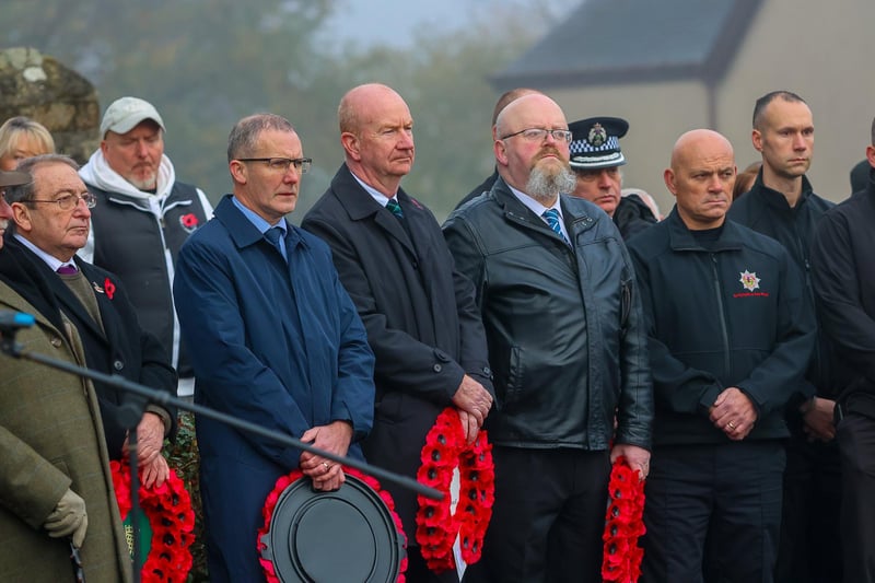 Falkirk MP John McNally, Falkirk West MSP Michael Matheson and Councillor Paul Garner were amongst those laying wreaths in Denny.