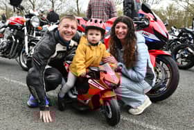 Never too young to get on your bike and join the charity work with Carron Valley MCC.