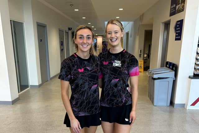Lara Stirling and doubles partner Rebecca Plaistow, who now lives in Newcastle (Photo: Table Tennis Scotland)