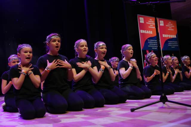 Wallacestone Primary pupils impressed the judges at the national final of the Scottish Primary Schools Glee Challenge on Sunday.  (Pic: Steve Gunn/Shotbyagunn Photography)