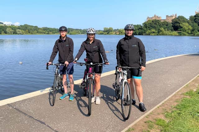 DB Group’s Paul Farrell, Ian Pritchard and Kirsty Christie will take part in the Break the Cycle challenge.