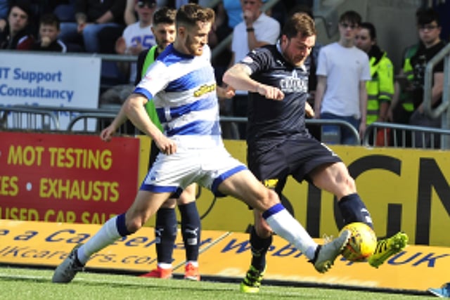 April 20, 2019: Falkirk 0, Morton 2
Goals by Greg Kiltie and future Bairn Charlie Telfer at the Falkirk Stadium against then manager Ray McKinnon's side helped put their hosts on the path to relegation from the Scottish Championship (Photo: Alan Murray)
