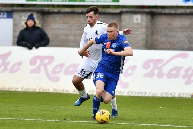 Craig McGuffie in action at Balmoor earlier in the season (Pictures: Michael Gillen)