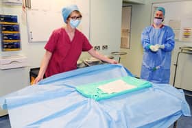 Staff work at Forth Valley Royal Hospital in Falkirk. Picture: Michael Gillen