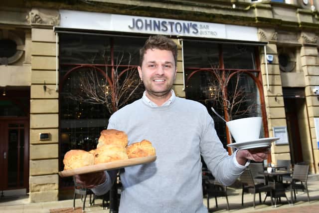 Chris Johnston had been dishing out  soup and scones to the elderly and vulnerable as well as NHS and emergency services staff at his Johnston's Bar Bistro in Lint Riggs before it was forced to close