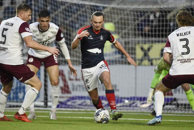 Aidan Nesbitt opened the scoring for Falkirk against Kelty Hearts (Photo: Alan Murray)