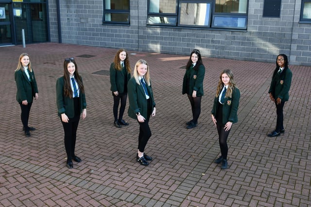 St Mungo's High School pupils involved in the Youth and Philanthropy Initiative secured £4000 each for Falkirk Autistic Bairns and Butterfly Trust. Picture: Michael Gillen.