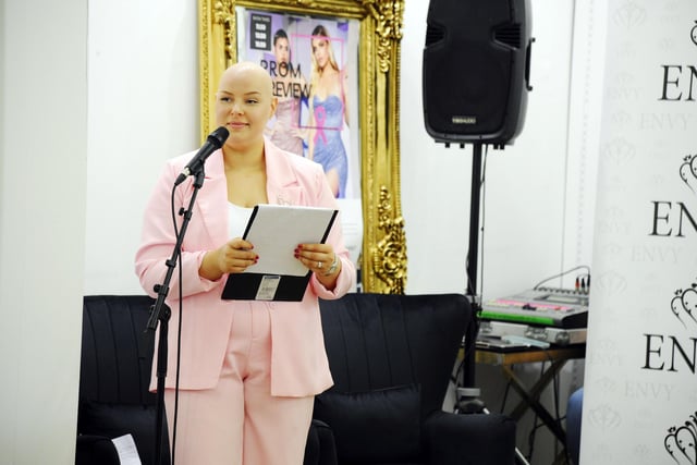 Gail Wilson, a director of Envy Gowns, hosted the event.  She is currently undergoing treatment for breast cancer having been diagnosed earlier this year at the age of 28.