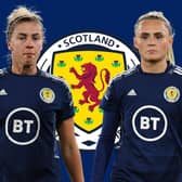 Falkirk duo Nicola Docherty and Sam Kerr have been called into the latest Scotland squad (Player images: SNS Group)