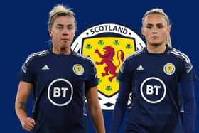 Falkirk duo Nicola Docherty and Sam Kerr have been called into the latest Scotland squad (Player images: SNS Group)