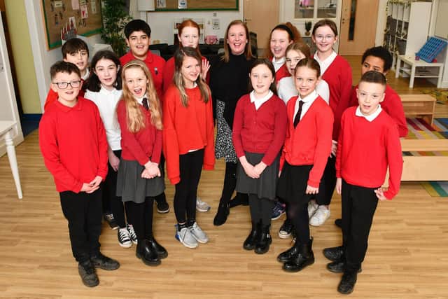 Hallglen headteacher Mrs Morag Carson was praised for strong leadership along with the efforts of her staff by HMI Education Scotland inspectors. Pic: Michael Gillen