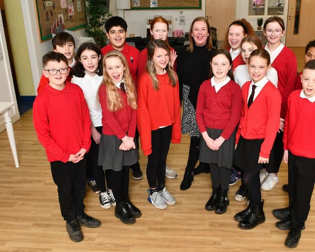 Hallglen headteacher Mrs Morag Carson was praised for strong leadership along with the efforts of her staff by HMI Education Scotland inspectors. Pic: Michael Gillen
