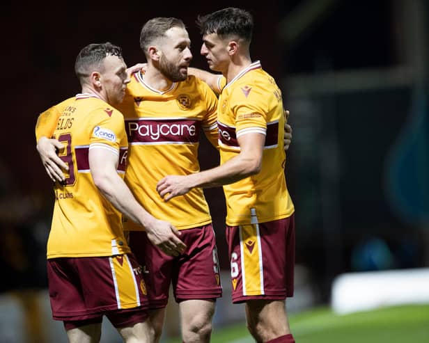 Kevin van Veen (centre) and Connor Shields (left) will battle it out for striking roles at Motherwell