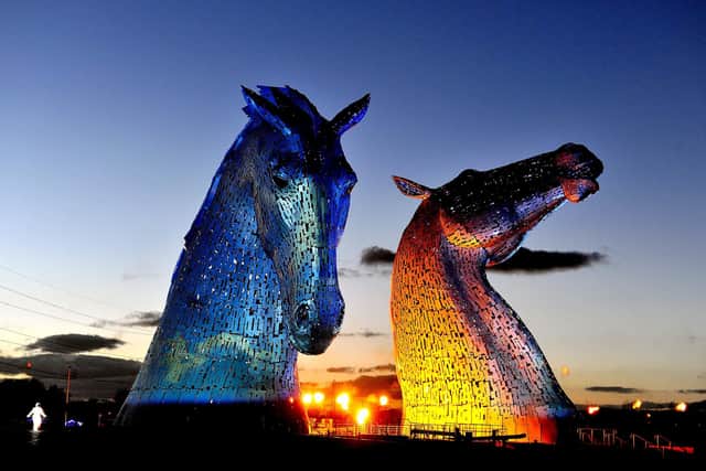 The Kelpies have been charming visitors for the last ten years. Pic: Michael Gillen