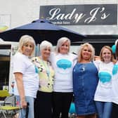 Jill Lauder, centre, has been recognised for her charity work. Pic: Michael Gillen
