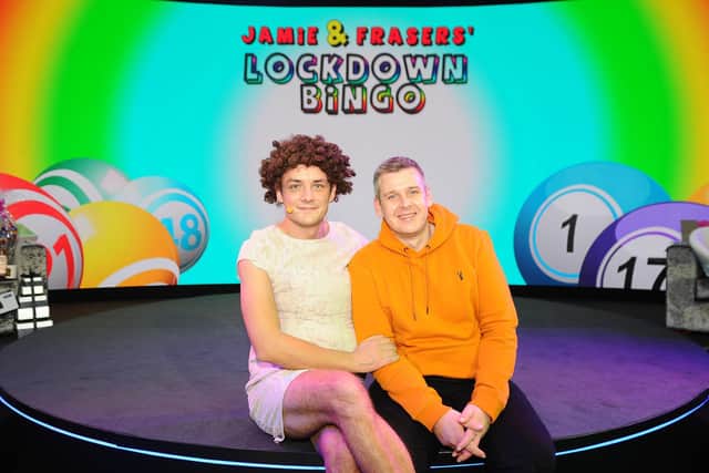 Jamie and Fraser are having a ball with their online Lockdown Bingo shows which return on December 11 with a Christmas Party Special