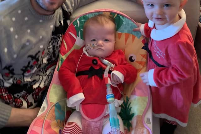 Craig, Layla and Sophia Turnbull enjoying Christmas at home in 2022. Pic: Contributed