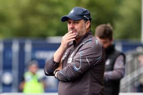 Falkirk assistant manager Paul Smith on the touchline last weekend during the Bairns' 2-0 win over Hearts (Photo: Michael Gillen)