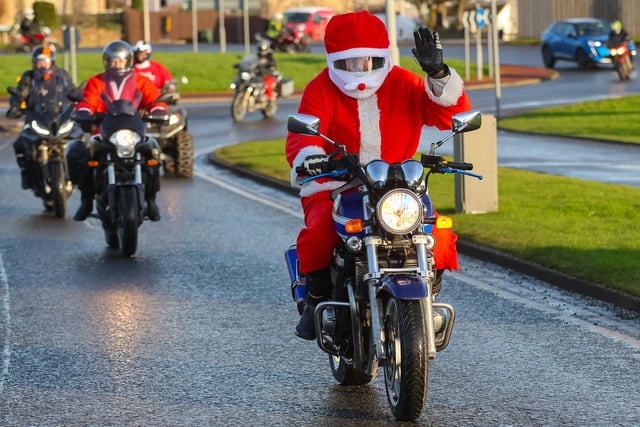 Motorbike rather than reindeer for this Santa