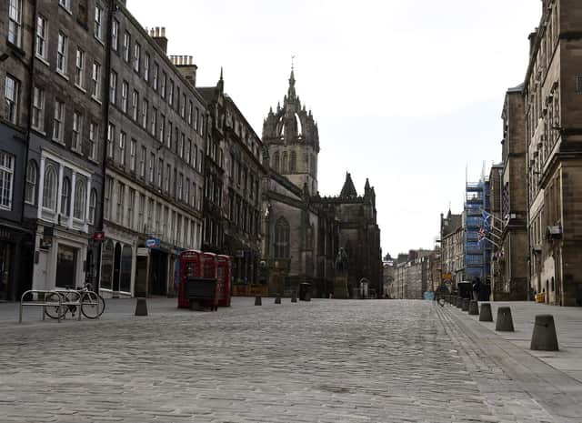 Edinburgh during the first national lockdown, which John Swinney said he could not rule out a return