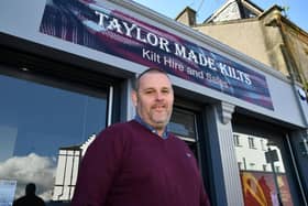 Taylor Made Kilts owner Glenn Somerville is organising a wedding fayre in the Dobbie Hall