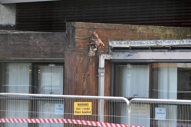 An area of the school had to be cordoned off after a wooden beam fell over the weekend
(Picture: Michael Gillen, National World)