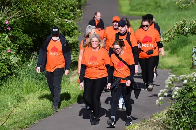 Those taking part walked 10k to the Maggie's Centre in Larbert.