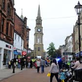 Falkirk's HSBC branch in High Street is closing for good. Picture: Michael Gillen.