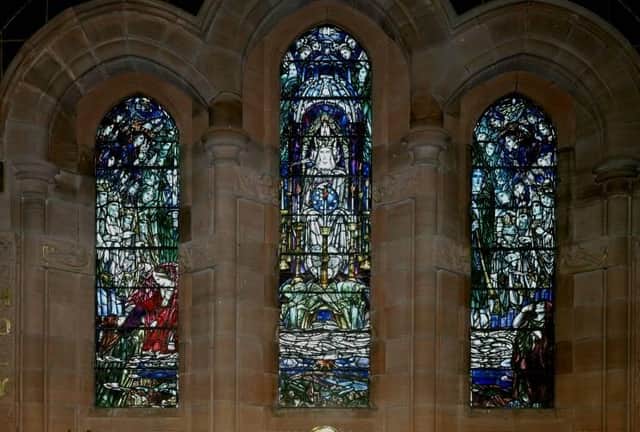Stenhouse and Carron stained glass windows.