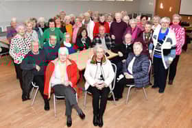 Speaker Ian Scott with members of Falkirk Association of Retired Persons.