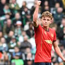 Yeats after putting Falkirk 2-1 up at Celtic (Pic Michael Gillen)