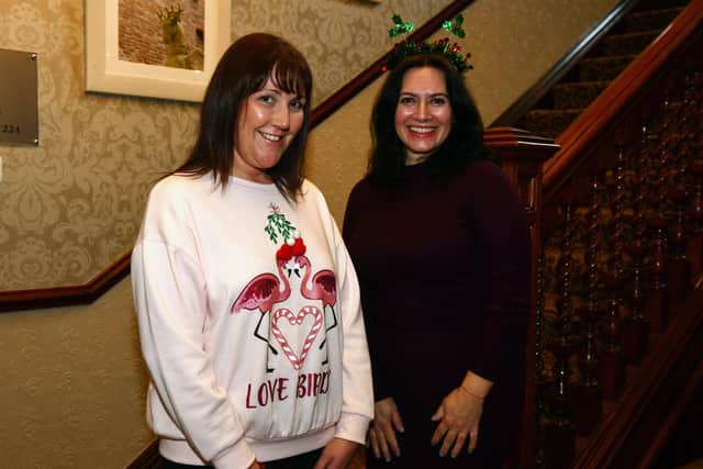 Lisa Brown, spa manager at the Macdonald Inchyra, and Cristina Pouso, Maggie's Forth Valley fundraising manager