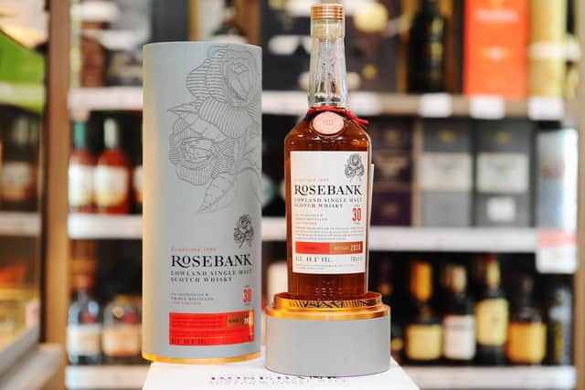 Rosebank Lowland Single Malt Scotch Whisky can be purchased at the SPAR store in Maggie Wood's Loan, Falkirk. Picture: Michael Gillen.