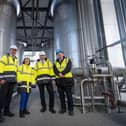 Celtic Renewables chairman Brett Simpson, Deputy First Minister Kate Forbes, Celtic Renewables CEO Mark Simmers and Scottish Enterprise CEO Adrian Gillespie.