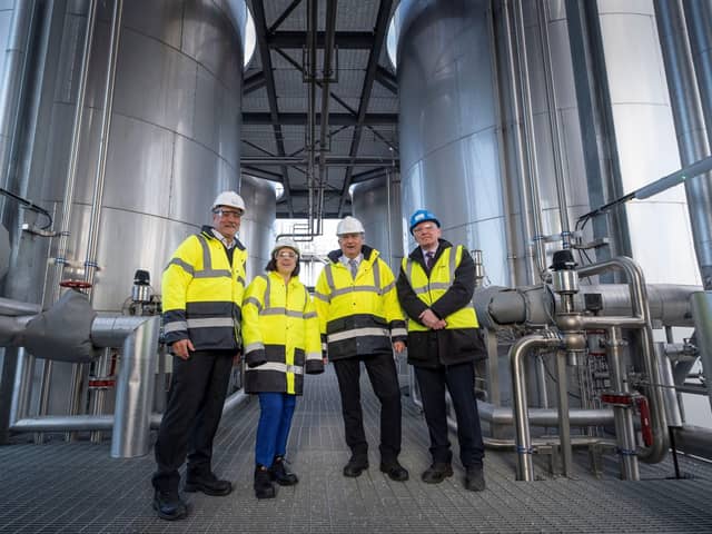 Celtic Renewables chairman Brett Simpson, Deputy First Minister Kate Forbes, Celtic Renewables CEO Mark Simmers and Scottish Enterprise CEO Adrian Gillespie.