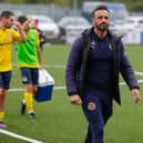 Stephen Swift walks off a happy man after seeing his team beat Stranraer on Saturday (Pics by Scott Louden)