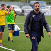Stephen Swift walks off a happy man after seeing his team beat Stranraer on Saturday (Pics by Scott Louden)