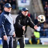 28-09-2024. Picture Michael Gillen. KIRKCALDY. Stark's Park. Raith Rovers FC v Falkirk FC. Season 2024 - 2025. SPFL William Hill Championship. Match Day 8. Paul Smith (right).