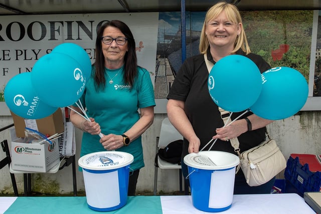 Charity volunteers from Falkirk's Mental Health Association were on hand to coin in the generous donations