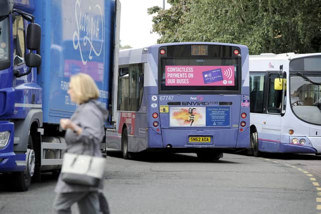First Bus has reduced bus services in the Falkirk area after COVID-19 outbreaks at its depots in Bannockburn and Larbert