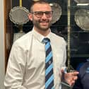 Stef Yarrow receives award from 1st XV head coach Steve Leckie