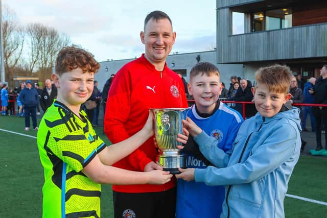 Bo'ness Athletic were backed by a healthy crowd at Broxburn's Albyn Park who saw their team lift the Alex Jack Cup (Photo: Scott Louden)