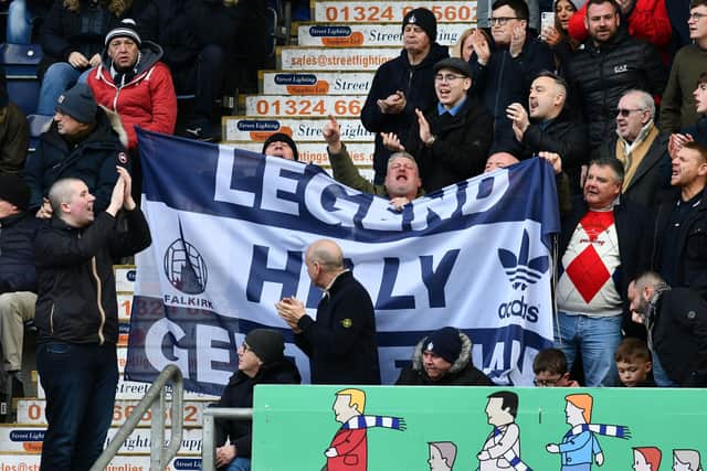 04-03-2023. Picture Michael Gillen. FALKIRK. Falkirk Stadium. Falkirk FC v Peterhead FC. Season 2022 - 2023. Matchday 27. SPFL cinch League One.