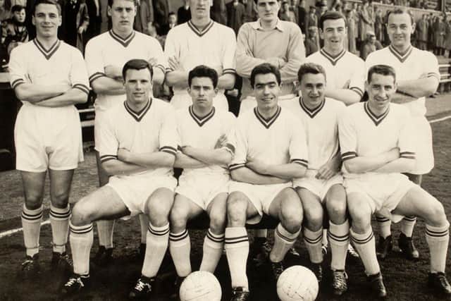 Alex Duchart was part of this Bairns' squad that chalked up eight goals against Albion Rovers at Brockville on Sat 22 April 1961 (Pics: Contributed)