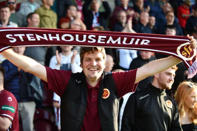07-09-2024. Picture Michael Gillen. STENHOUSEMUIR. Ochilview Park. Stenhousemuir FC v Falkirk FC. Season 2024 - 2025. SPFL Trust Trophy Round 3