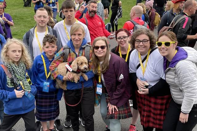 The Deanburn Judo Club walkers prepare to take on the Kiltwalk challenge