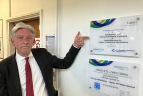 Richard Leonard on a recent visit to Haven. Pic: Contributed