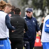 Falkirk boss John McGlynn after the full-time whistle (Photos: Michael Gillen)