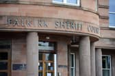 Adams appeared at Falkirk Sheriff Court (Picture: Michael Gillen, National World)